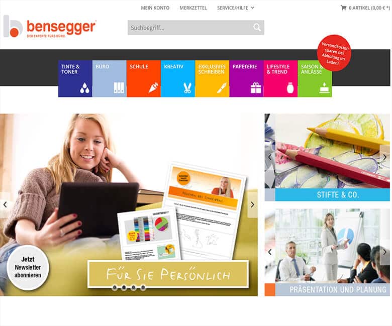 BENSEGGER Online-Shops